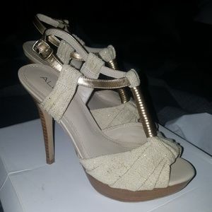 Cream and hold Aldo heels